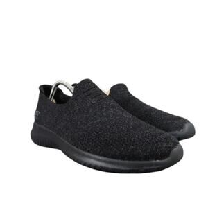 Skechers Shoes Womens 9.5 Slip On Sneaker Athletic Comfort Stretch Trainer Black